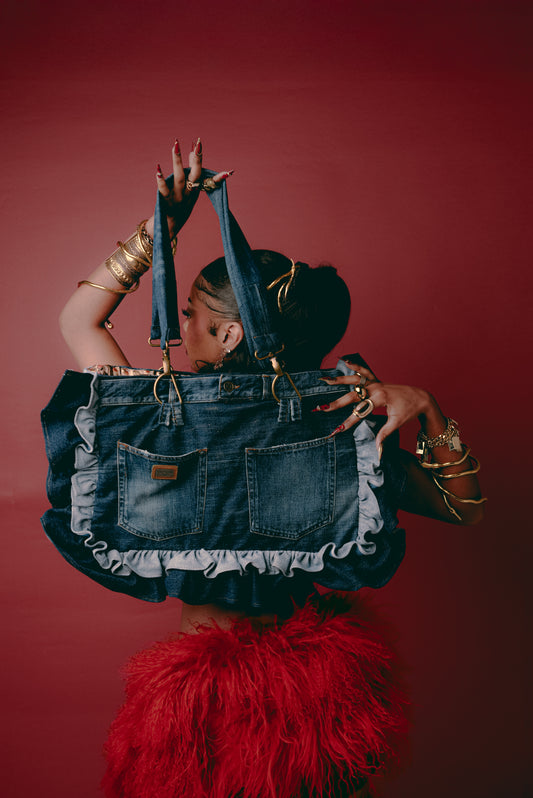 “Heart Breaker” Reworked Denim Bag